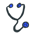 Stethoscope icon blue